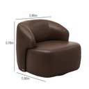 Ver imagem 3 de Poltrona Decorativa Giratória em Couro Livintus Leather