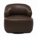 Ver imagem 2 de Poltrona Decorativa Giratória em Couro Livintus Leather