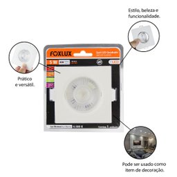 Luminaria Foxlux Spot Led 5w Quadrado 6500k Bivolt - 2