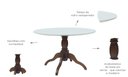 Ver imagem 5 de Mesa Redonda Tampo com Vidro Prime Wood 130cm