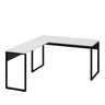 Mesa de Canto em L Escrivaninha Industrial 150x150cm - 3