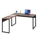 Ver imagem 2 de Mesa de Canto em L Escrivaninha 150cm Industrial Nogal Marrom