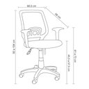 Ver imagem 4 de Cadeira Office Avila Preta Base em Nylon - 20816