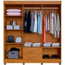 Ver imagem 3 de Roupeiro Copacabana New 6 Portas 2 Gavetas Benetil Móveis