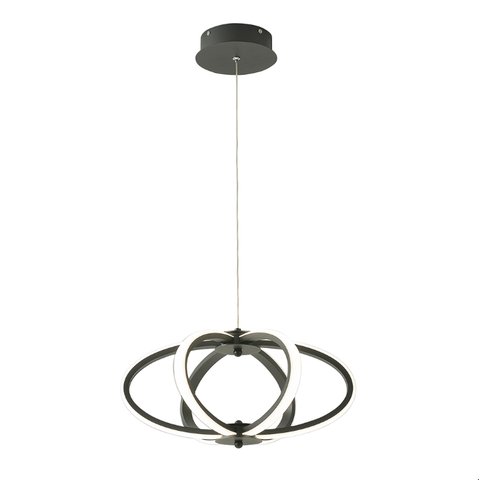 Pendente Moderno Preto 36cm Led 35w 3 em 1 Bivolt Paris Luz