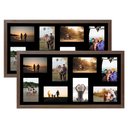 Ver imagem 1 de Kit 2 Multifoto Porta Retrato de Parede 30x60 16 Fotos 10x15