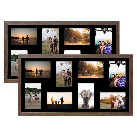 Kit 2 Multifoto Porta Retrato de Parede 30x60 16 Fotos 10x15