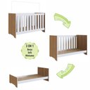 Ver imagem 5 de Berço Infantil Bebê Aconchego 3 Regulagens de Altura Elegante Nogal - Completa Móveis