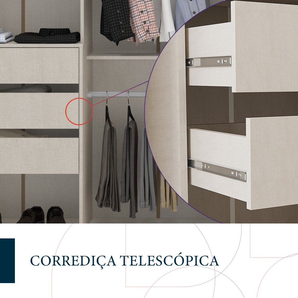 Guarda Roupa Casal 2 Portas 6 Gavetas Coimbra Flex Color - 11