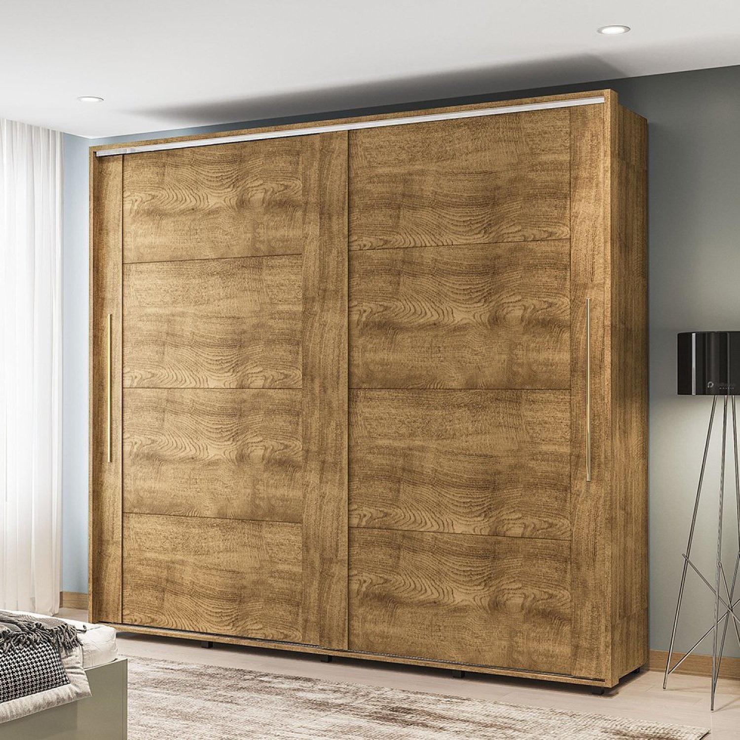 Guarda Roupa Casal 2 Portas 6 Gavetas Coimbra Flex Color - 1