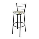 Ver imagem 2 de Conjunto 4 Banquetas Alta Preta Para Cozinha:Floral Orquídea