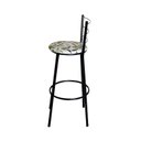 Ver imagem 4 de Conjunto 4 Banquetas Alta Preta Para Cozinha:Floral Orquídea