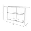 Ver imagem 3 de Painel para Tv Suspenso Evo com Kit Mesa de Centro Sky e Aparador Infinity Cinamomo Off White – Hb