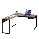 Ver imagem 2 de Mesa de Canto em L Escrivaninha com 1 Gaveta Industrial 150x150cm