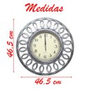 Ver imagem 4 de Relógio de Parede Decorativo Vazado Vintage Prata de 46,5cm
