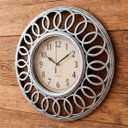 Ver imagem 1 de Relógio de Parede Decorativo Vazado Vintage Prata de 46,5cm