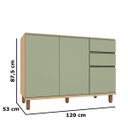 Ver imagem 5 de Kit Armário Aéreo e Balcão de Pia 100% MDF 120 cm Lótus Carvalho