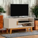 Ver imagem 2 de Rack com Prateleiras Denver Off White e Naturalle Carmolar