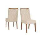 Ver imagem 3 de Cozinha Completa Canes Tampo Madeirado C/ Vidro Curvo 170x90cm e 6 Cadeiras Bia Freijo/off White -