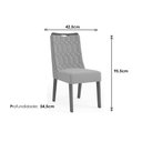 Ver imagem 5 de Cozinha Completa Canes Tampo Madeirado C/ Vidro Curvo 170x90cm e 6 Cadeiras Bia Freijo/off White -