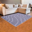Ver imagem 1 de Tapete para Sala Ondas Retangular Grande 250 X 200 Cm Realce Falésia Veludo Cinza - Clicklar