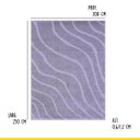 Ver imagem 5 de Tapete para Sala Ondas Retangular Grande 250 X 200 Cm Realce Falésia Veludo Cinza - Clicklar