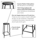 Ver imagem 4 de Kit 4 Banco de Metal Bar Assento Plástico Empilhável:vermelho/45