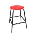 Ver imagem 2 de Kit 4 Banco de Metal Bar Assento Plástico Empilhável:vermelho/45