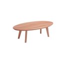 Ver imagem 1 de Mesa de Centro Oval Vértice 120cm em Madeira Maciça - Natural