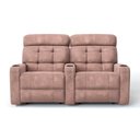 Ver imagem 2 de Sofá 2 Lugares Reclinável Elétrico em Suede Cor Rosa Nude Linha Cinema
