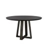 Mesa de Jantar Redonda Natalle Com Tampo Preto de Vidro 100cm - Móveis Mix - 2