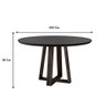 Mesa de Jantar Redonda Natalle Com Tampo Preto de Vidro 100cm - Móveis Mix - 3