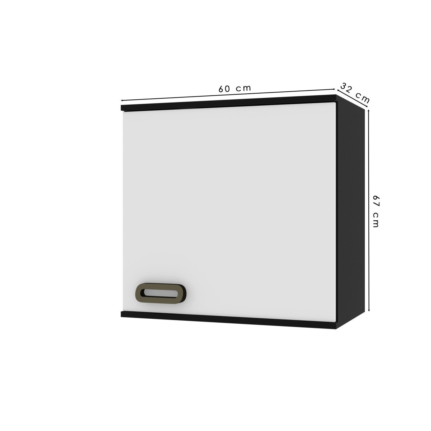 Armário Aéreo Simples 1 Porta Direito 60cm Bréscia - 4