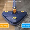 Mop Triangular Retrátil Giratório de 360graus Mop de Limpeza de Alça Longa Ajustável - 2