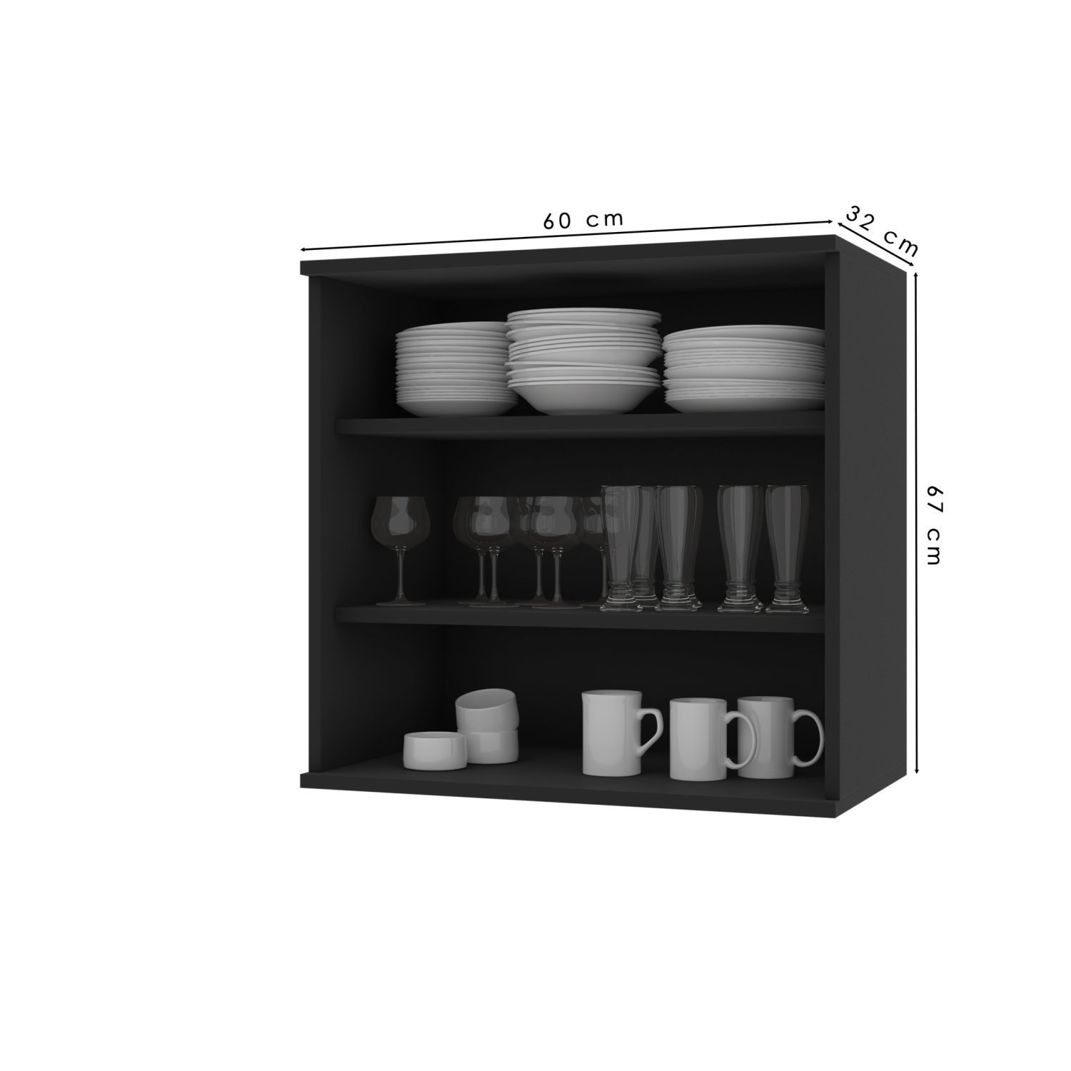 Armário Aéreo Simples 1 Porta Direito 60cm Bréscia - 5