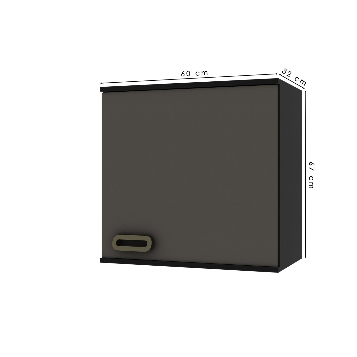 Armário Aéreo Simples 1 Porta Direito 60cm Bréscia - 4