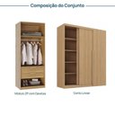 Ver imagem 4 de Guarda-roupa Modular de Canto 2 Peças 4 Portas com 2 Portas de Correr Jade CabeCasa MadeiraOriginals