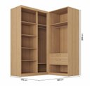 Ver imagem 5 de Guarda-roupa Modular de Canto 2 Peças 4 Portas com 2 Portas de Correr Jade CabeCasa MadeiraOriginals