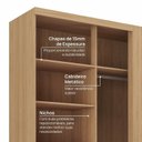 Ver mais imagens de Guarda-Roupa Planejado de Canto 2 Peças 4 Portas com 2 Portas de Correr Jade CabeCasa MadeiraOriginals Amarelo/Avelã