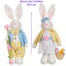 Decoração Casal Sr. Sra Coelho Páscoa Pelúcia Jujuba 39,5 cm - 4