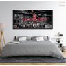 Quadro decorativo Michael Jordan Enterrando 130x60 Moldura Preta 2x2 - 5