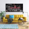 Quadro decorativo Michael Jordan Enterrando 130x60 Moldura Preta 2x2 - 6