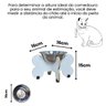 Comedouro Elevado Gato Cachorro Pet Mdf Modelo Osso:15cm/inox - 2