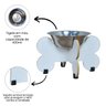 Comedouro Elevado Gato Cachorro Pet Mdf Modelo Osso:15cm/inox - 4