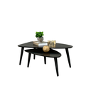 Ver imagem 3 de Mesa de Centro Sala Estar Decorativa Sofá Canto Escritório: Preta