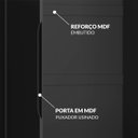 Ver mais imagens de Conjunto de Guarda-Roupa e Comoda Retrô Solteiro Havanna - Quarto Moderno e Aconchegante Preto