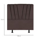 Ver imagem 3 de Cabeceira Solteiro Cama Box Estofada 100 Cm Antonella Suede:marrom
