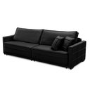 Ver imagem 4 de Sofá Sem Caixa Retrátil Reclinável 2,10m Karen Veludo Preto Adonai Estofados