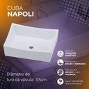 Ver imagem 3 de Cuba Sobrepor Banheiro de Cerâmica Napoli Pia Mármore Sintético