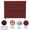 Ver imagem 5 de Cabeceira Estofada Cama Casal Queen Size 160 Cm Suede Ayla Bordô